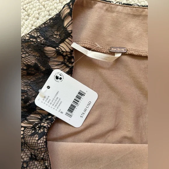 Free People Black and Gold Lace Skirt - Picture 5 of 10